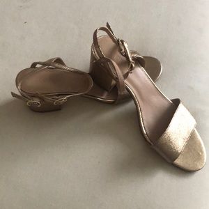 Jcrew Strappy Gold Sandal
